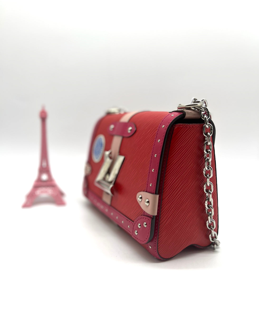 LOUIS VUITTON Twist MM Red Epi Leather SHW Shoulder Bag - Reeluxs 