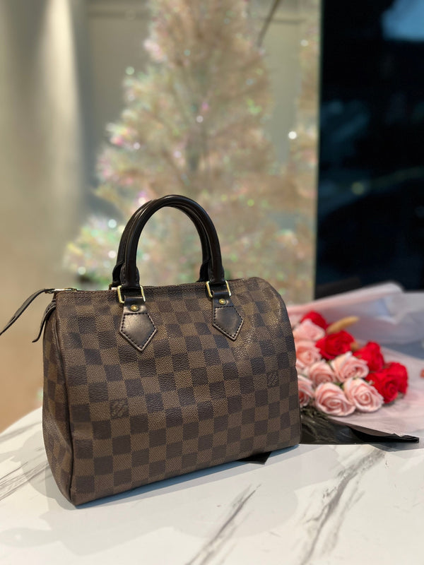 LOUIS VUITTON Speedy 25 Damier Ebene Canvas - Reeluxs 