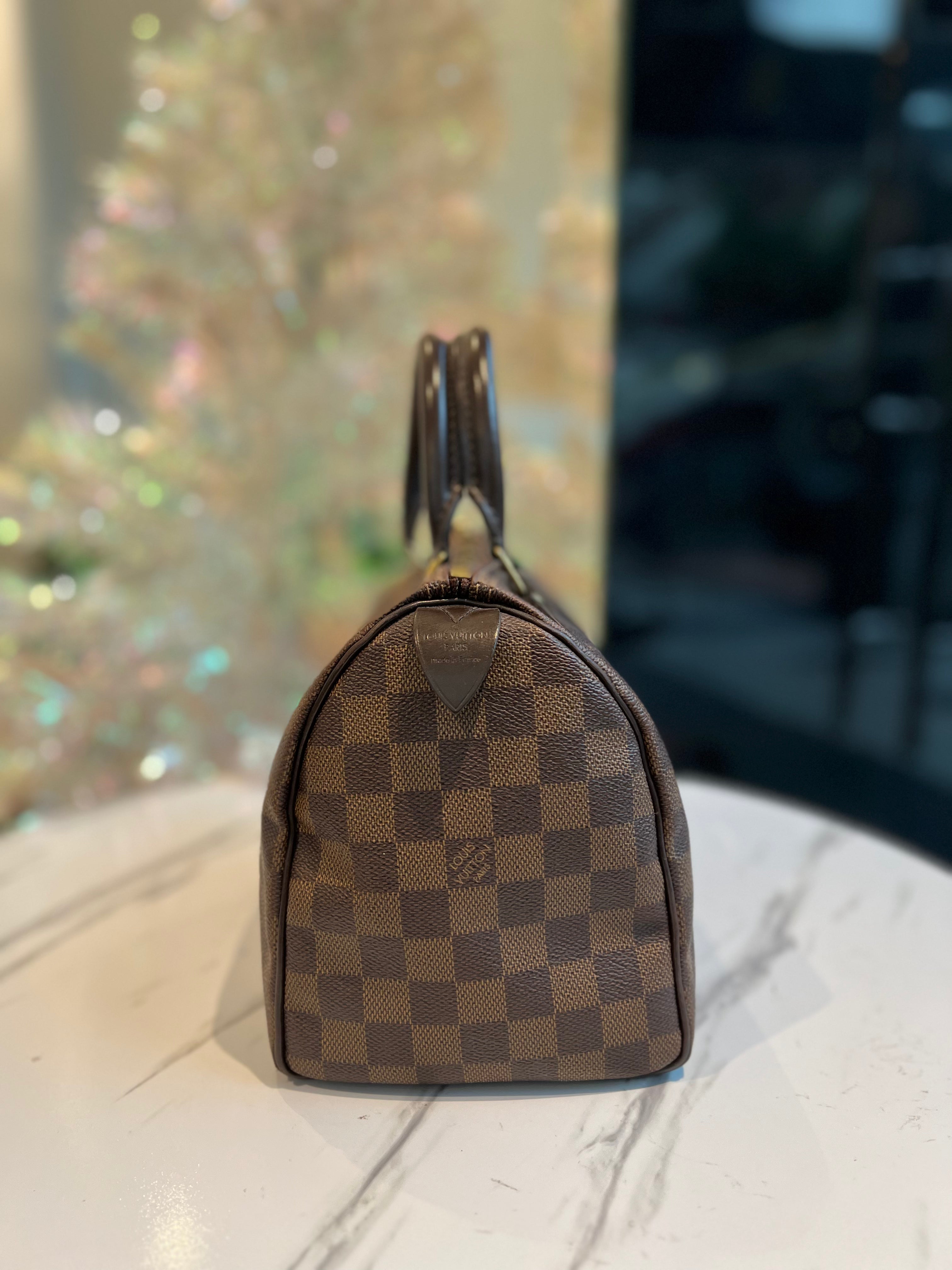 LOUIS VUITTON Speedy 25 Damier Ebene Canvas - Reeluxs 