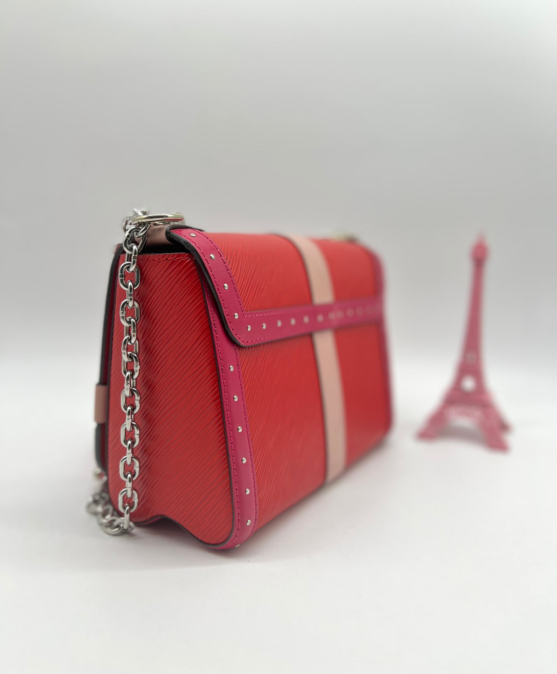 LOUIS VUITTON Twist MM Red Epi Leather SHW Shoulder Bag - Reeluxs 