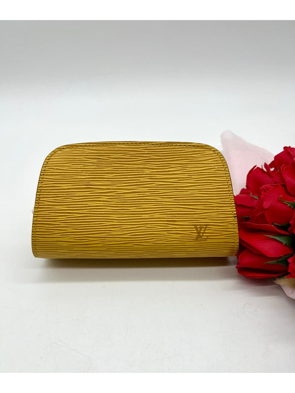 LOUIS VUITTON Epi Dauphine Cosmetic Pouch Yellow - Reeluxs 