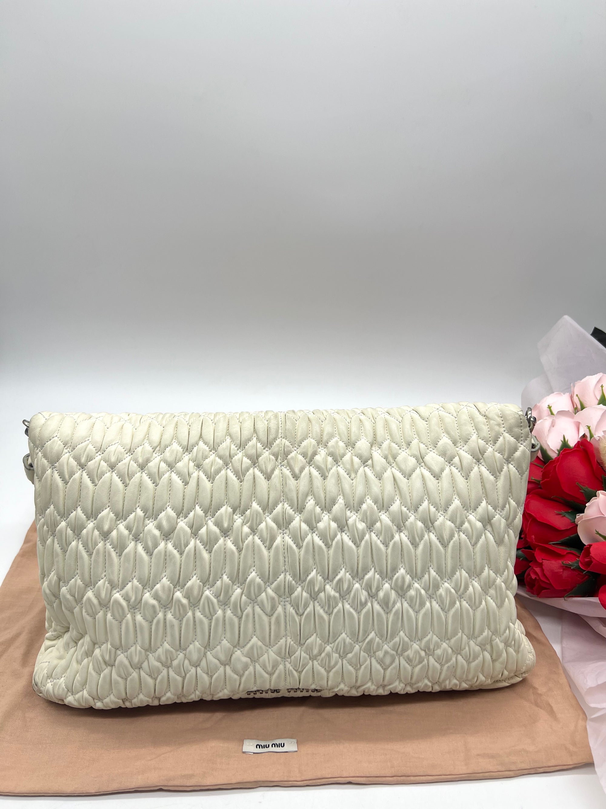 MIUMIU NAPPA CRYSTAL BIANCO - Reeluxs 