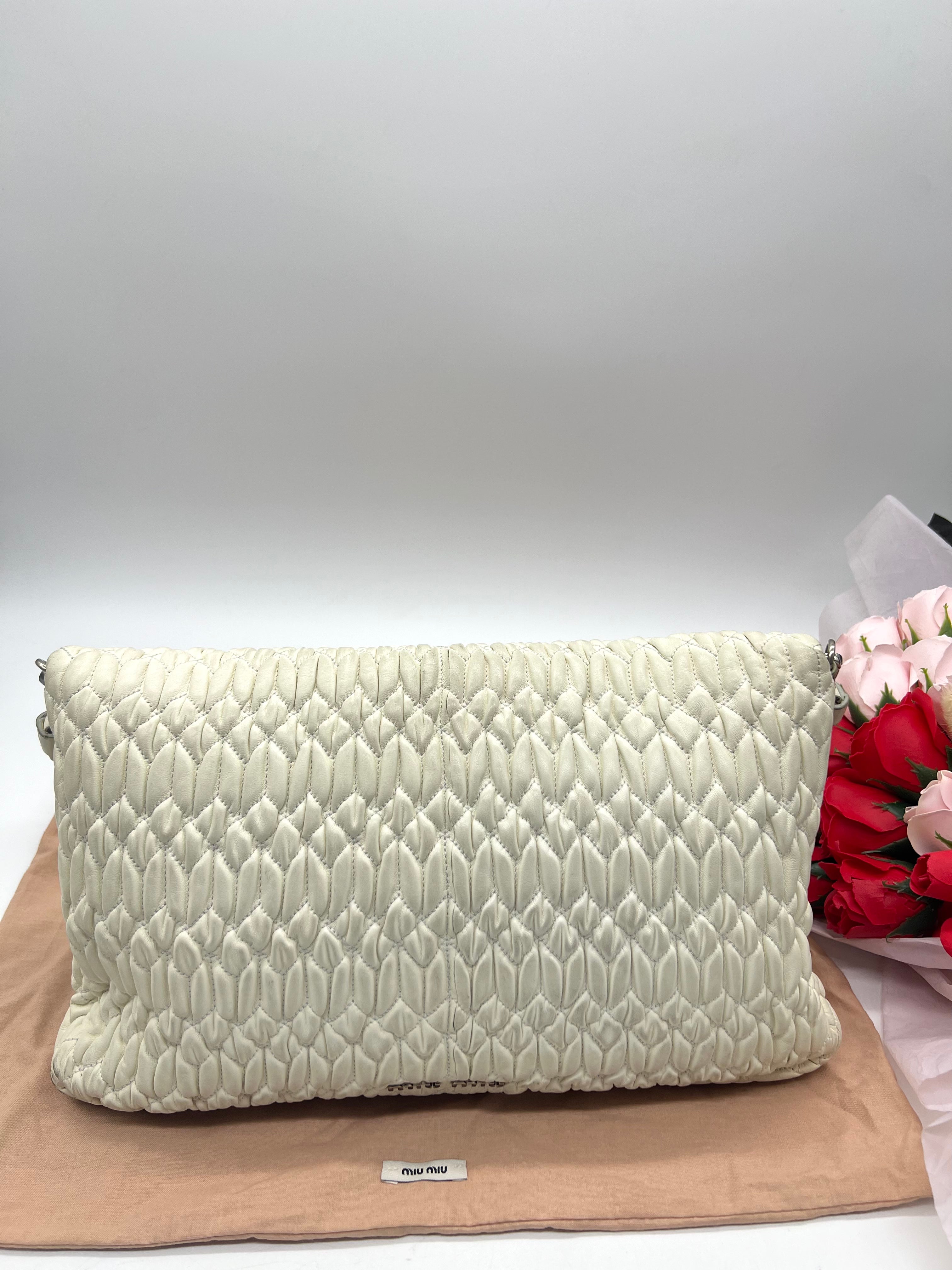 MIUMIU NAPPA CRYSTAL BIANCO - Reeluxs 