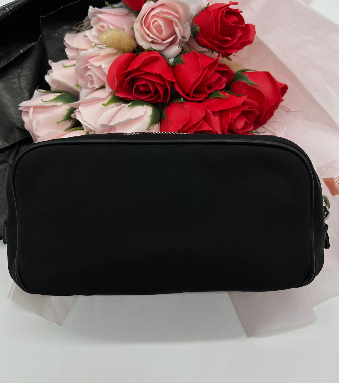 Prada Black Re-Nylon Pouch - Reeluxs 