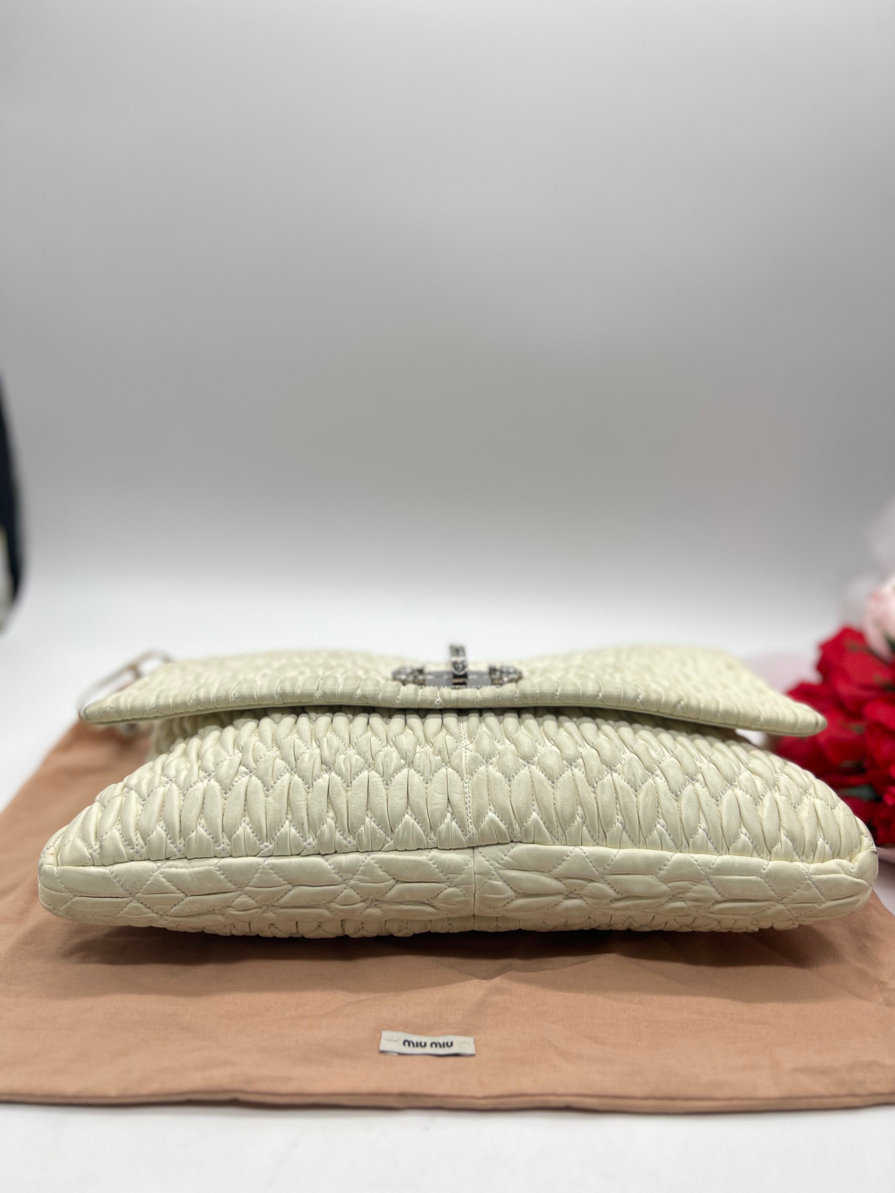 MIUMIU NAPPA CRYSTAL BIANCO - Reeluxs 