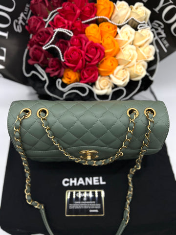 Chanel Green Quilted Lambskin Coco Vintage Flap Bag, 2017 - Reeluxs 