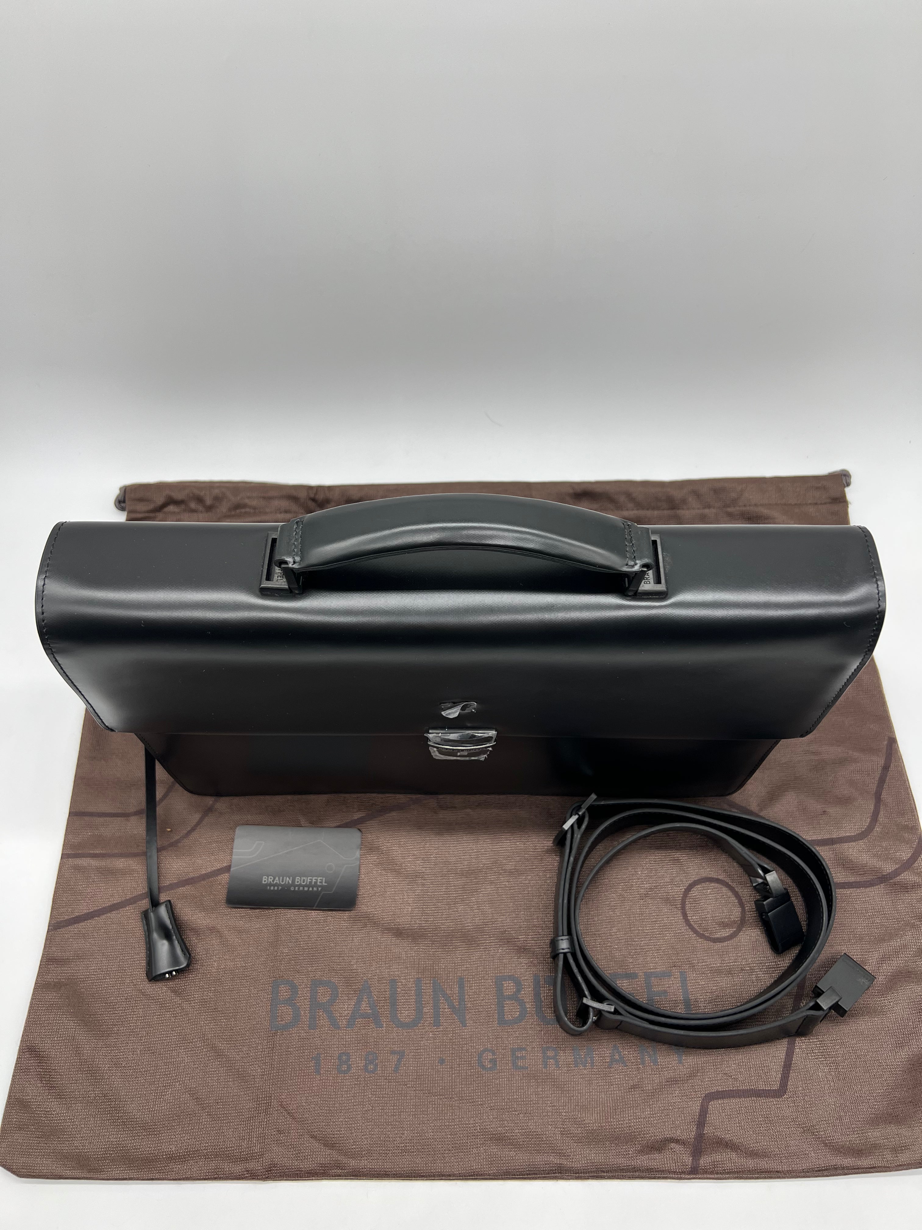 Braun Buffel Black Color Briefcase Bag (not LV/Cartier/Mont Blanc) - Reeluxs 