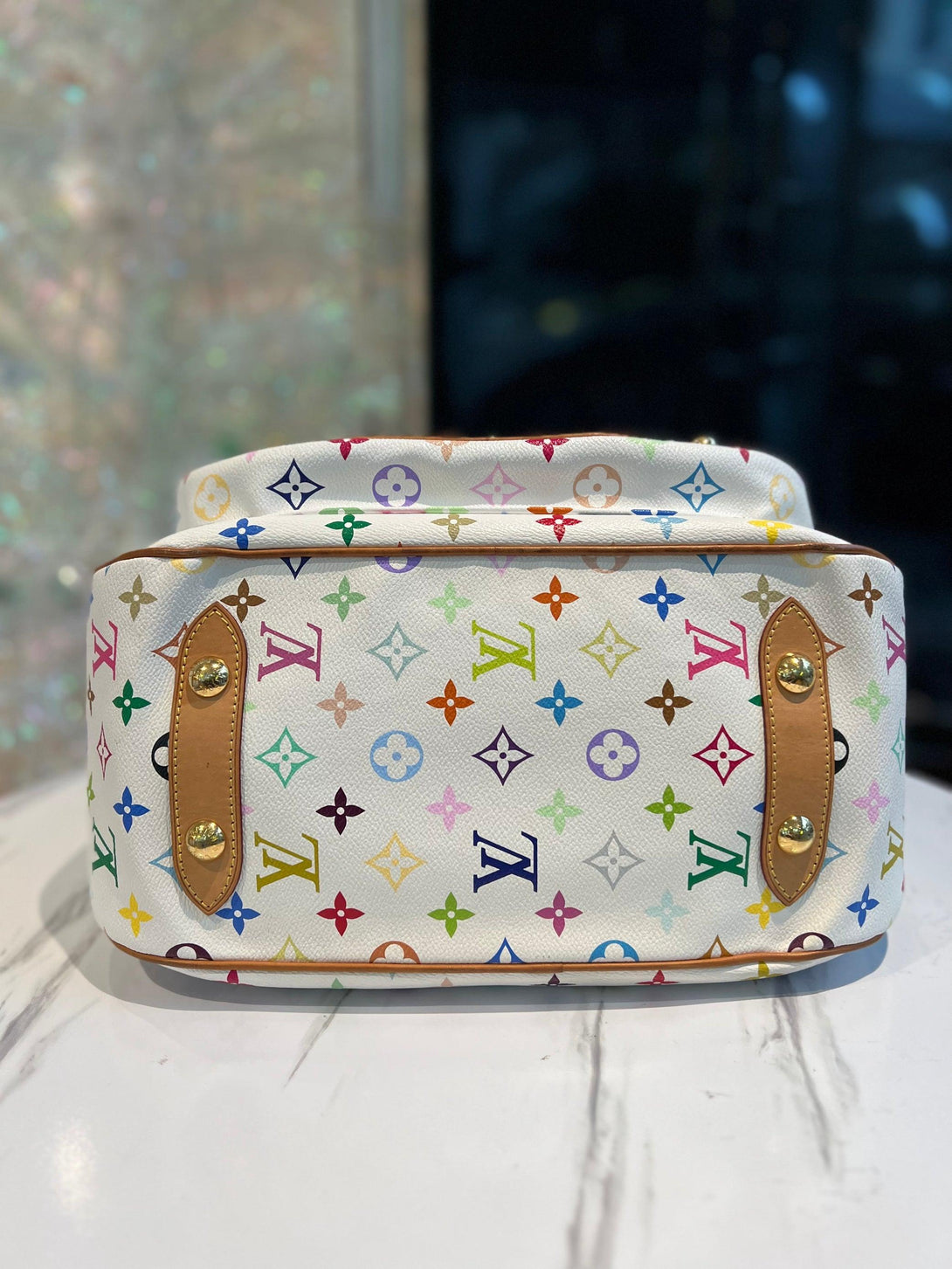 LOUIS VUITTON Monogram White Multicolor Rita Women 2way Handbag - Reeluxs 