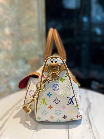 LOUIS VUITTON Monogram White Multicolor Rita Women 2way Handbag - Reeluxs 