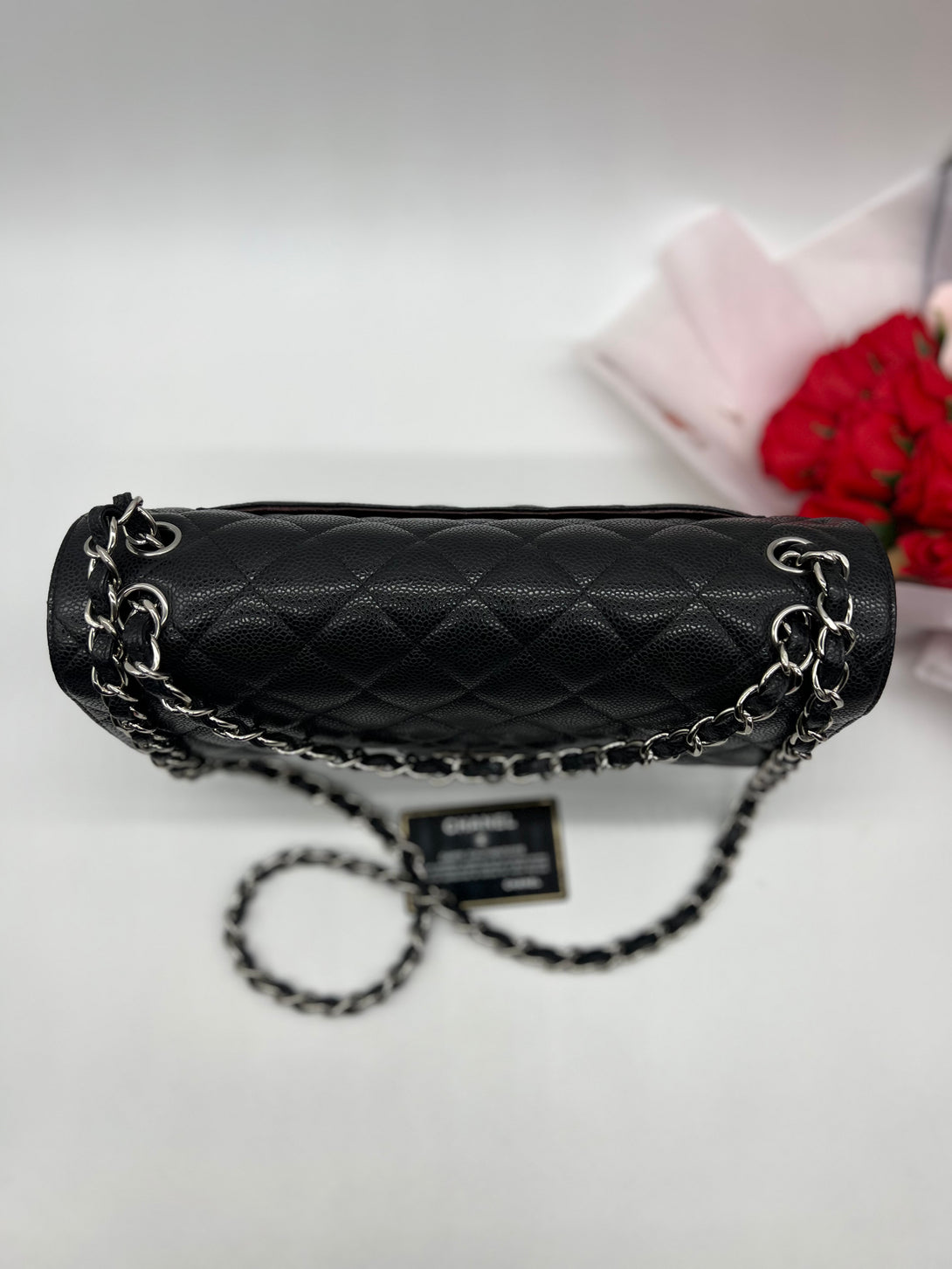 Chanel Double Flap Jumbo Black Caviar - Reeluxs 