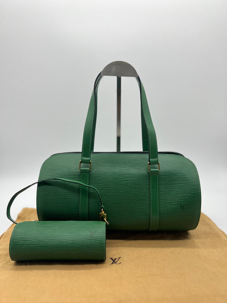 Louis Vuitton, Bags, Auth Louis Vuitton Soufflot Borneo Green Epi Handbag