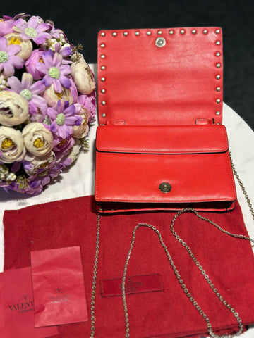 Valentino Garavani Red Sling Mini Bag - Reeluxs 