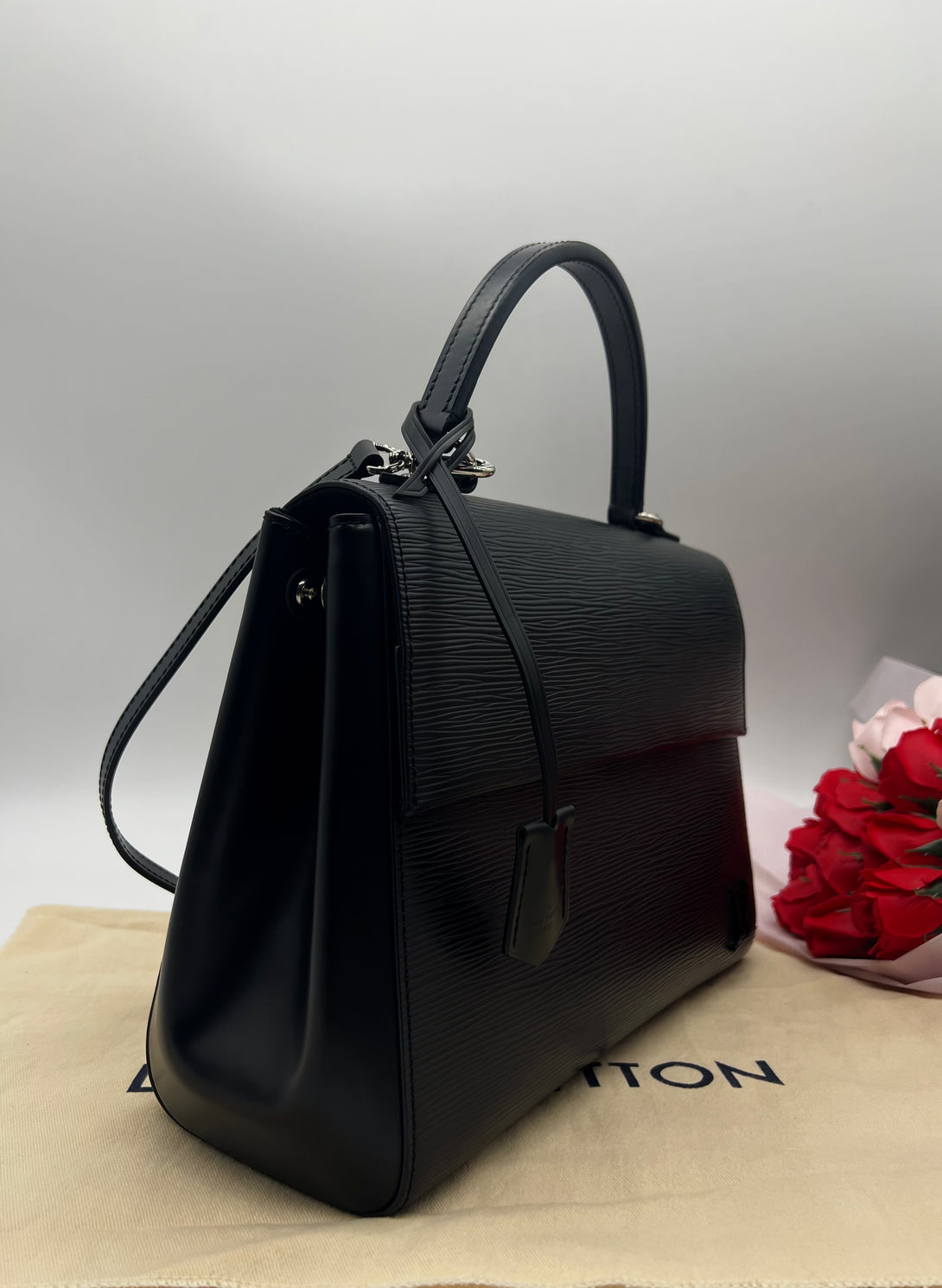 LOUIS VUITTON Black Epi Cluny BB Bag - Reeluxs 