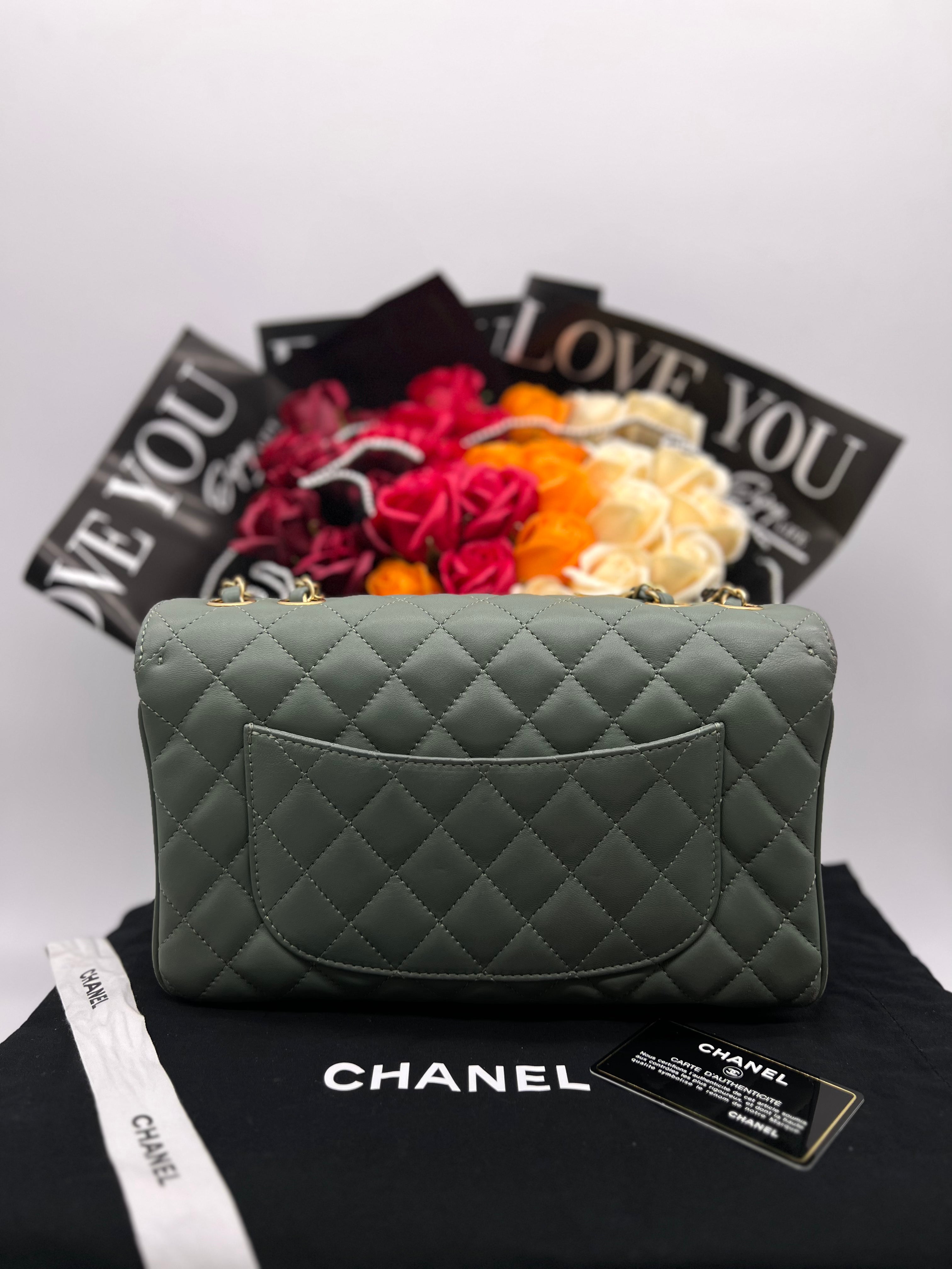 Chanel Green Quilted Lambskin Coco Vintage Flap Bag, 2017 - Reeluxs 