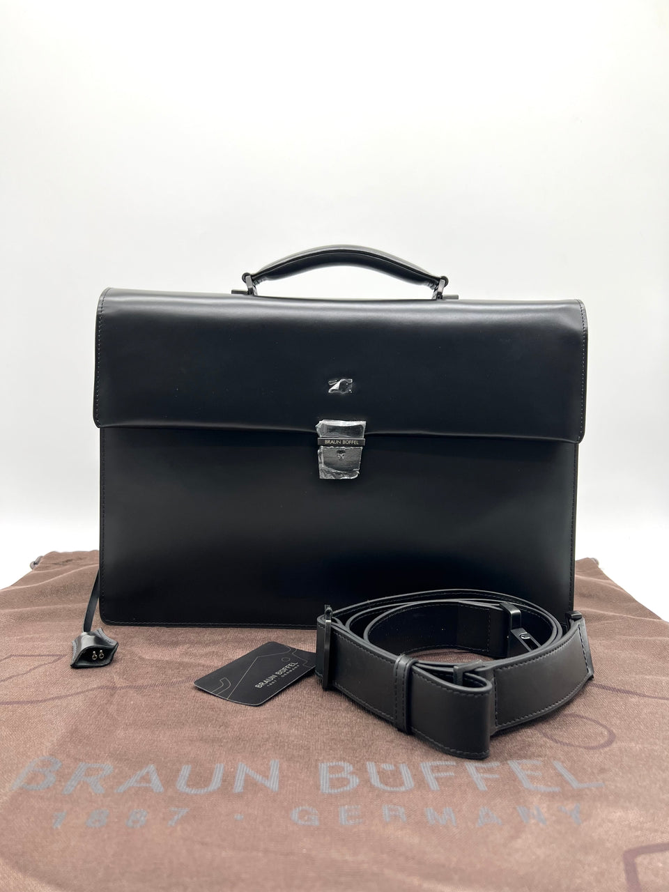 Braun Buffel Black Color Briefcase Bag (not LV/Cartier/Mont Blanc) - Reeluxs 