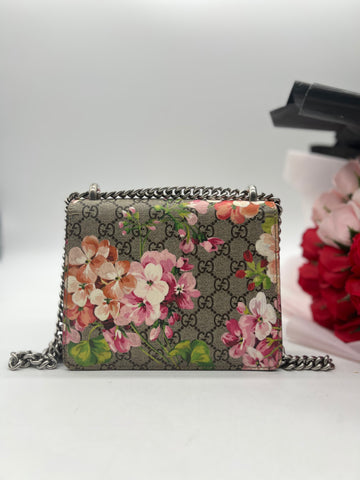 GUCCI Multicolor GG Supreme Blooms Canvas and Suede Mini Dionysus Shoulder Bag - Reeluxs 