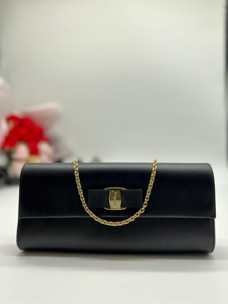 SALVATORE FERRAGAMO POCHETTE NERO - Reeluxs 