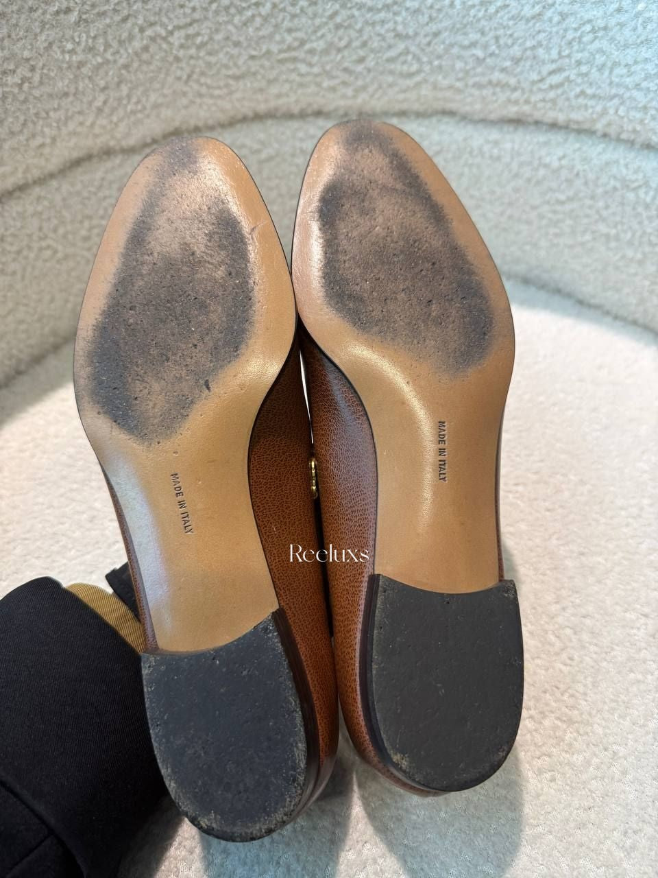 Salvatore Ferragamo Brown Pebbled Leather Loafers