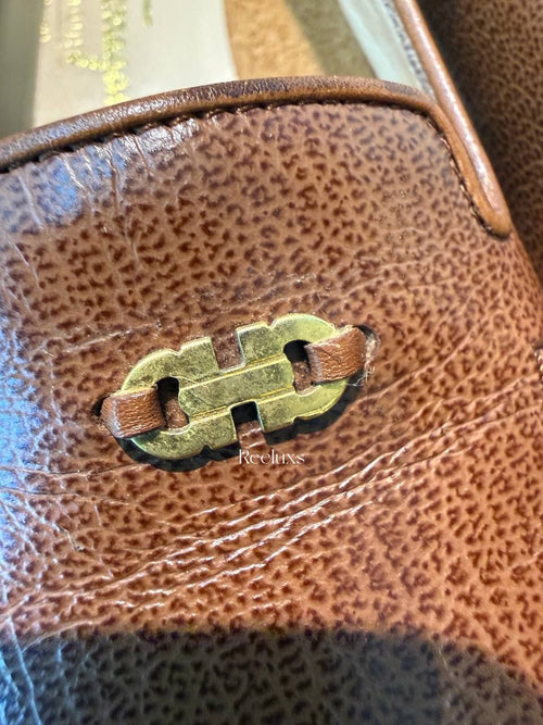 Salvatore Ferragamo Brown Pebbled Leather Loafers