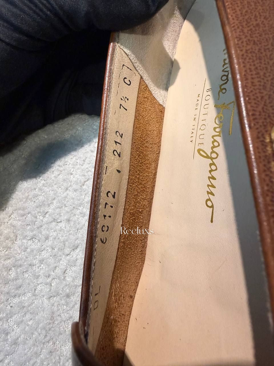 Salvatore Ferragamo Brown Pebbled Leather Loafers