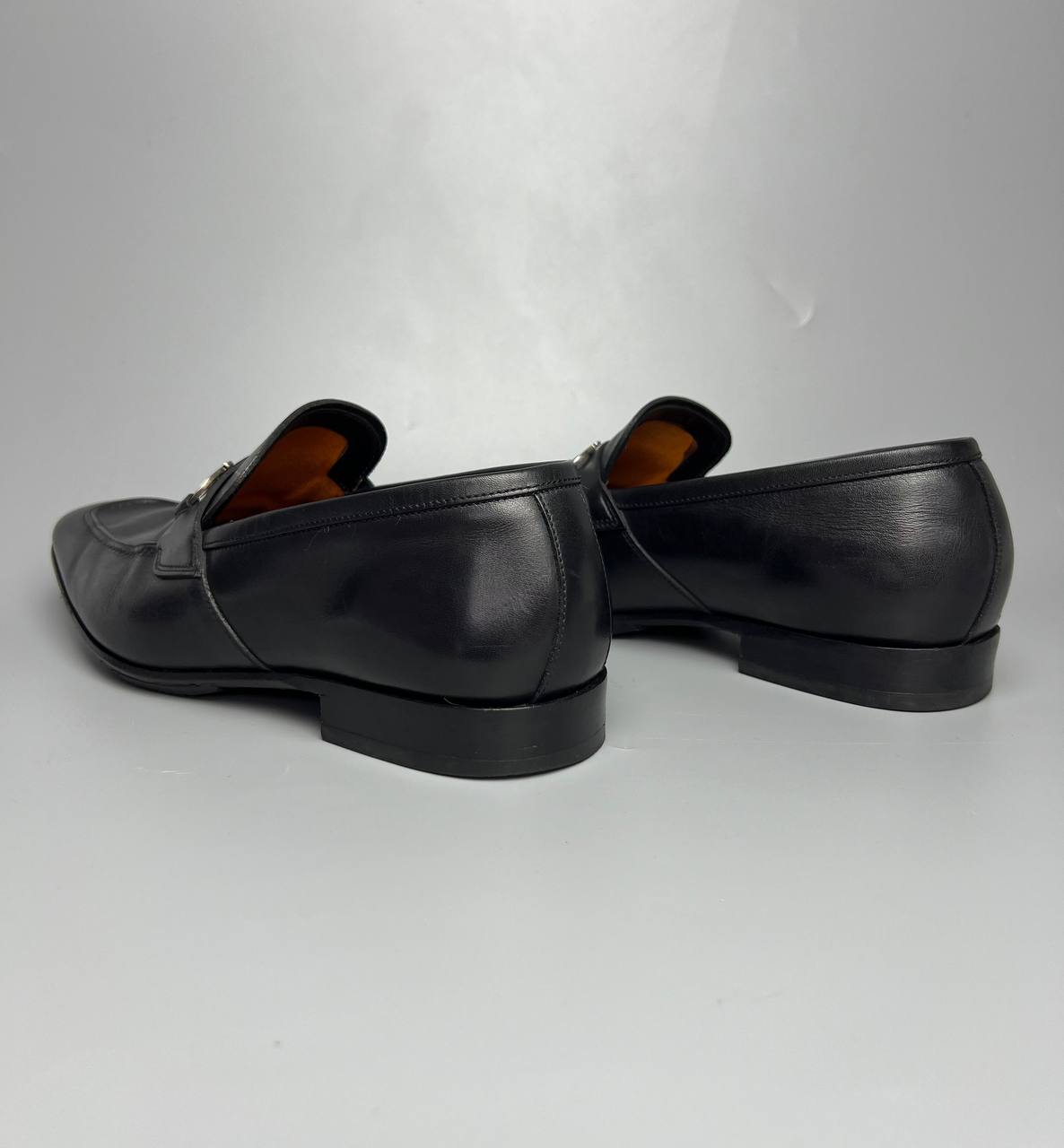 FERRAGAMO Black Foster Loafer Leather Men’s Shoes Size E 6 1/2