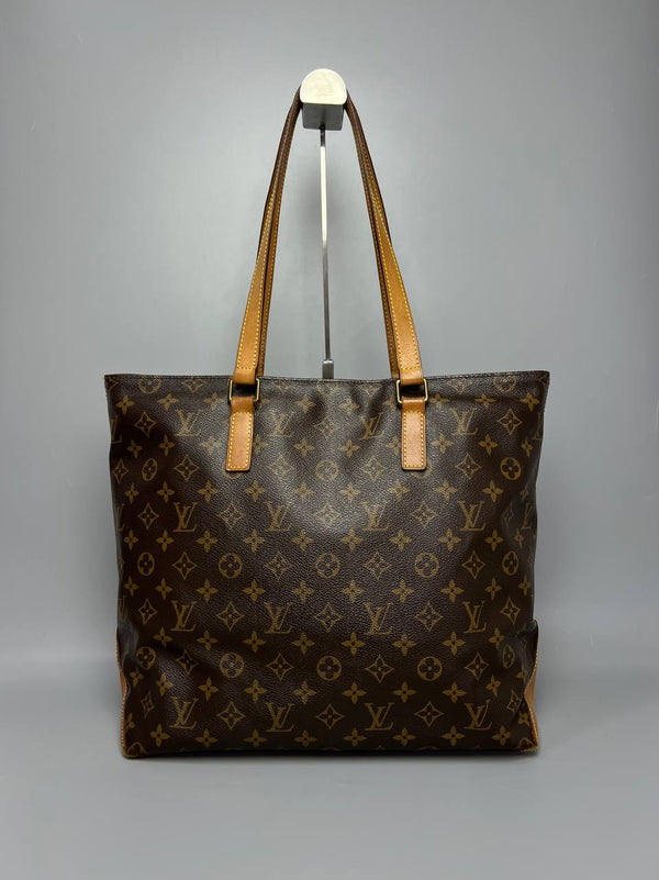 LOUIS VUITTON Brown Monogram Canvas Cabas Mezzo Tote Bag For Women