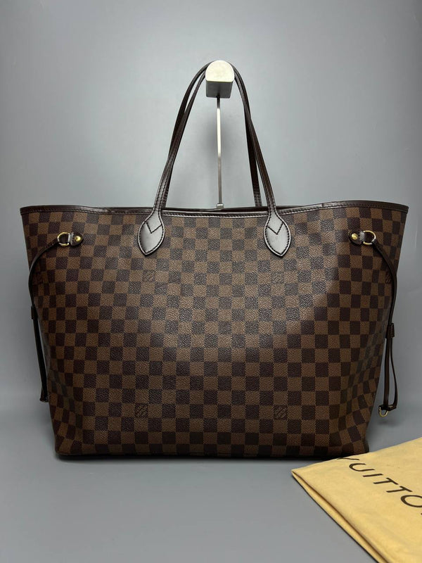 LOUIS VUITTON Neverfull GM Damier Ebene For Women