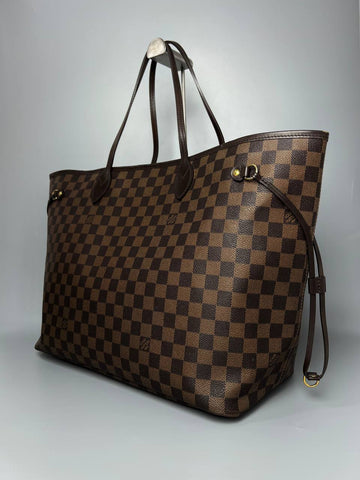 LOUIS VUITTON Neverfull GM Damier Ebene For Women