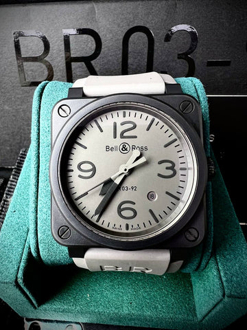 BELL& ROSS 42mm Rubber Strap Men’s Watch (Ref.BR0392-COMMANDO-CE )