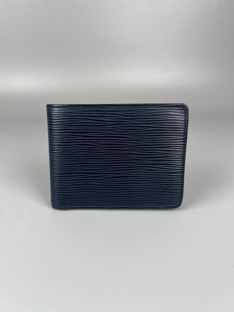 LOUIS VUITTON Navy Blue Epi Leather Multiple Bifold Wallet