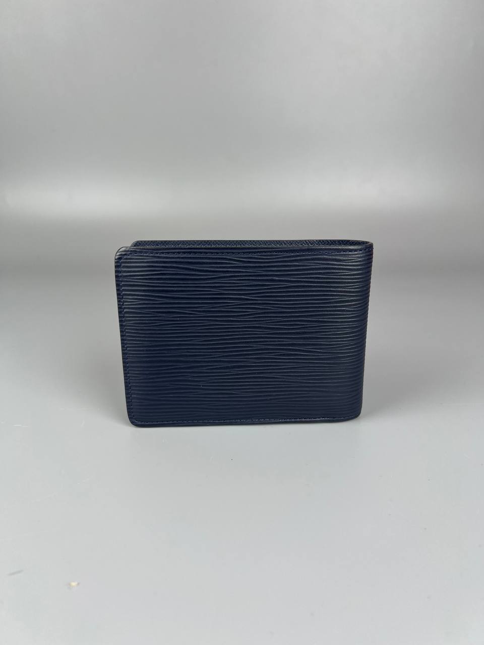 LOUIS VUITTON Navy Blue Epi Leather Multiple Bifold Wallet