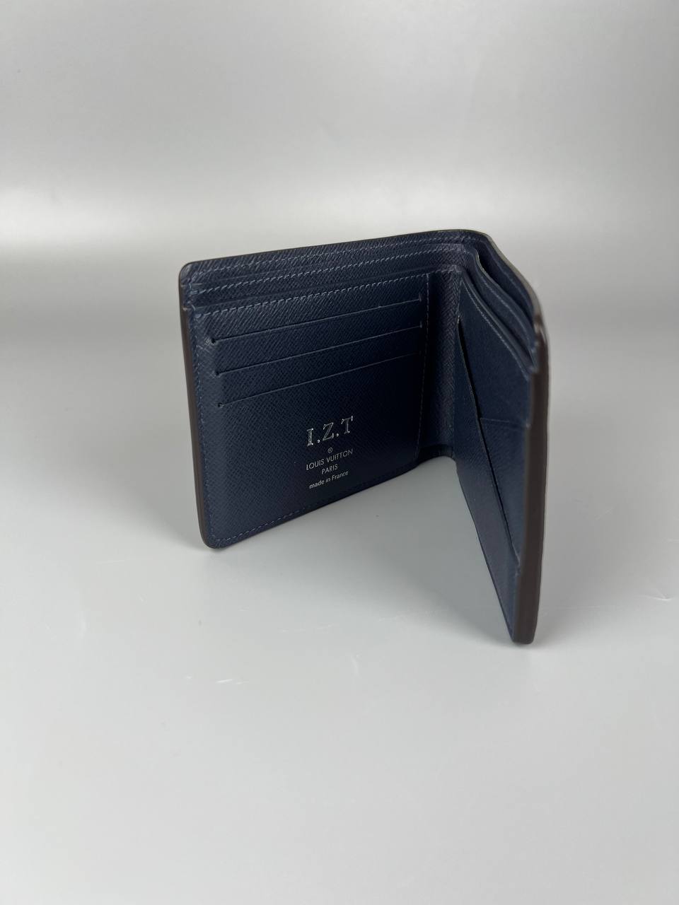 LOUIS VUITTON Navy Blue Epi Leather Multiple Bifold Wallet