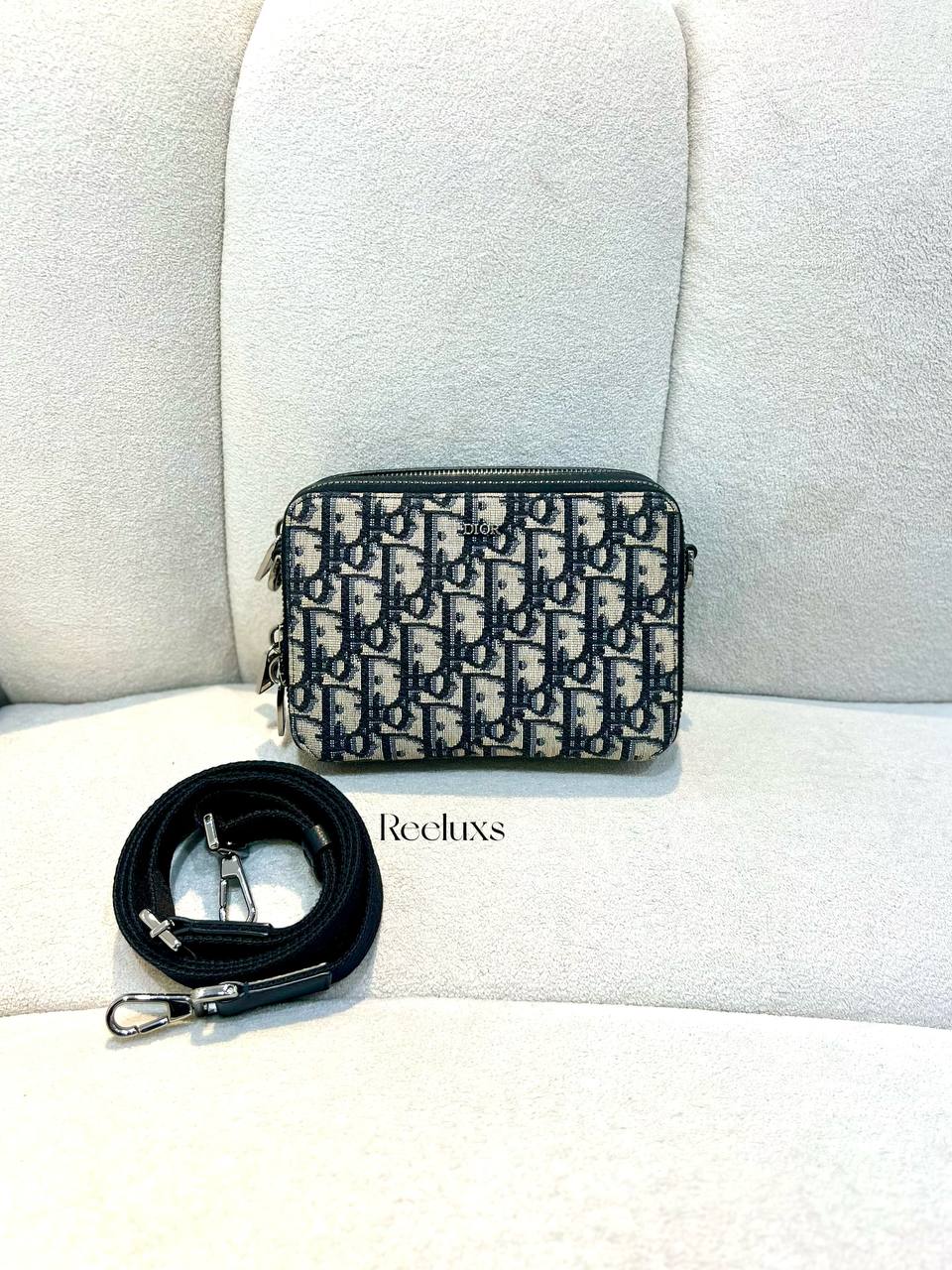 DIOR Zipped Pouch With Oblique Jacquard Bag