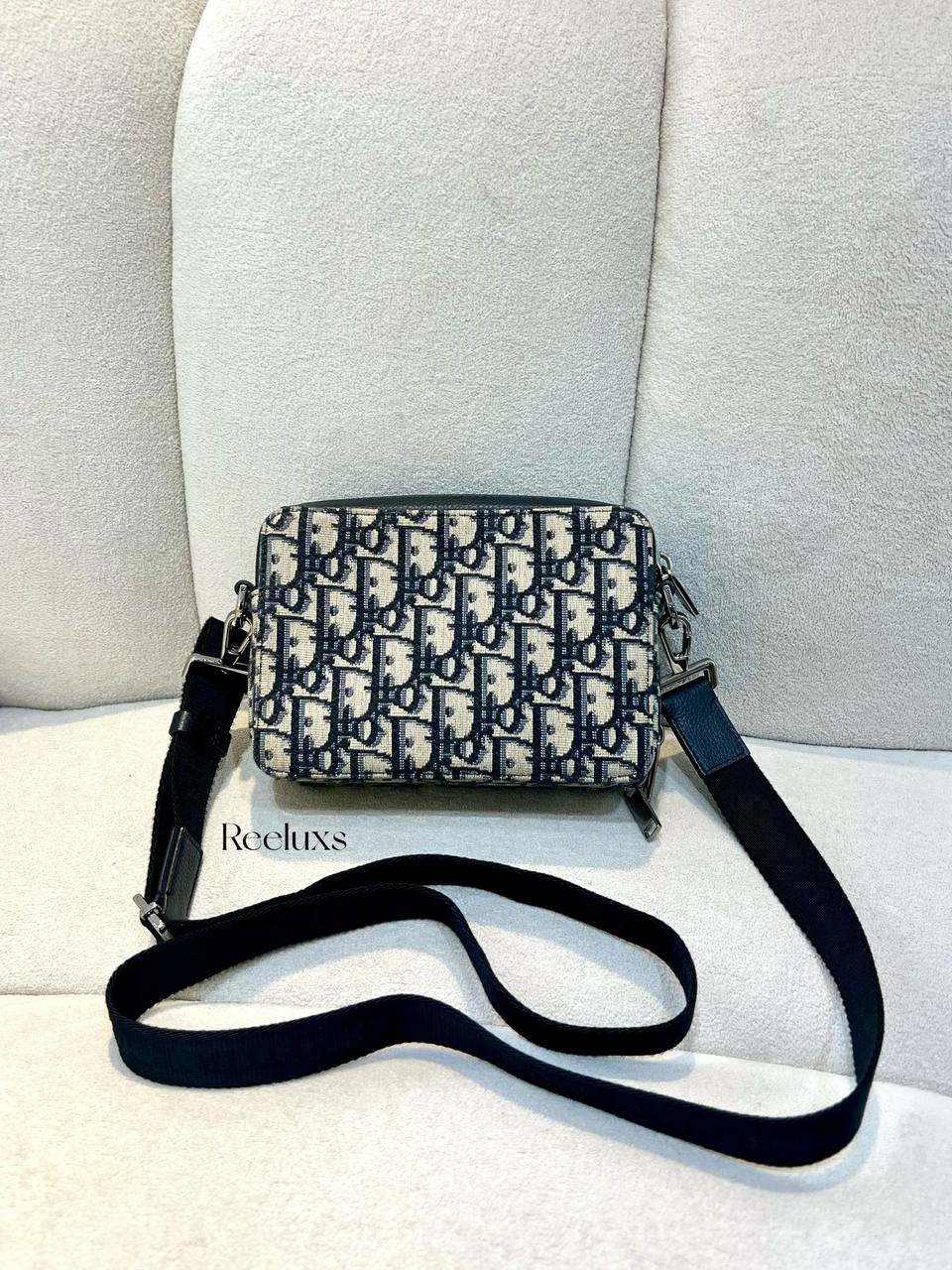 DIOR Zipped Pouch With Oblique Jacquard Bag