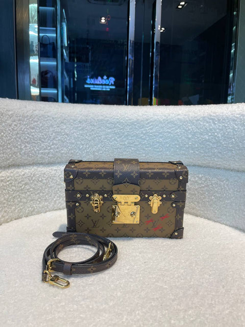 LOUIS VUITTON LV Monogram Reverse Canvas Petite Malle Bag