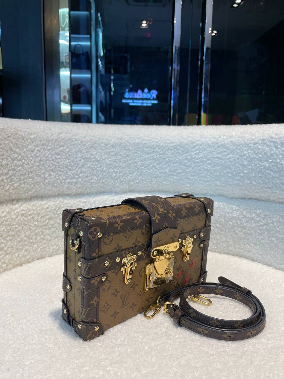 LOUIS VUITTON LV Monogram Reverse Canvas Petite Malle Bag