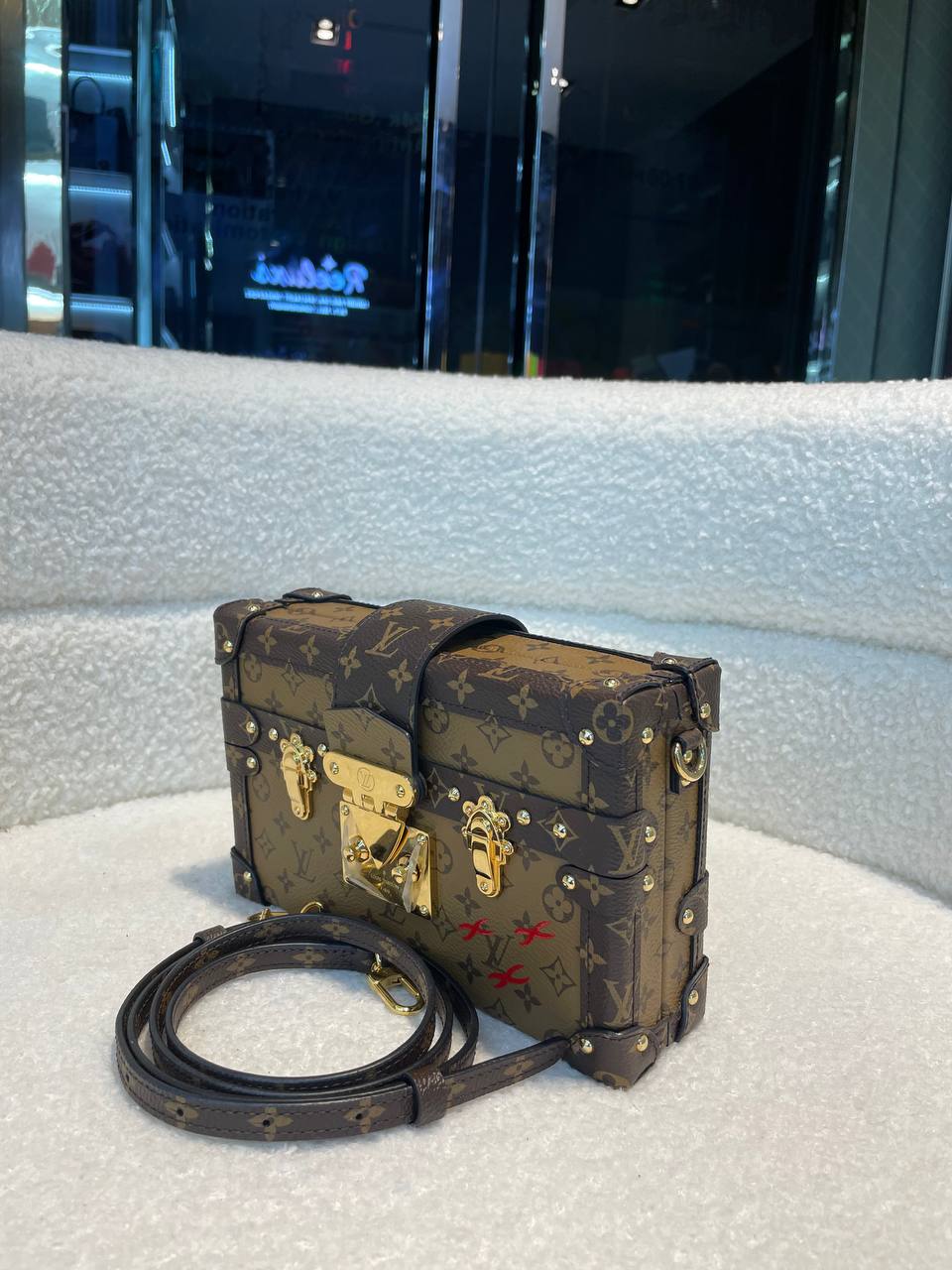 LOUIS VUITTON LV Monogram Reverse Canvas Petite Malle Bag