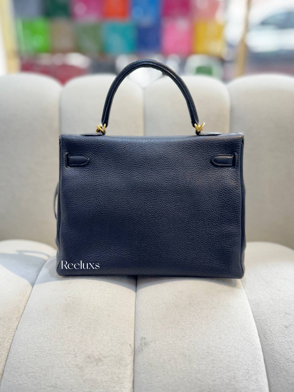 HERMES Kelly 35 Togo Leather In Gold Hardware Handbag GHW