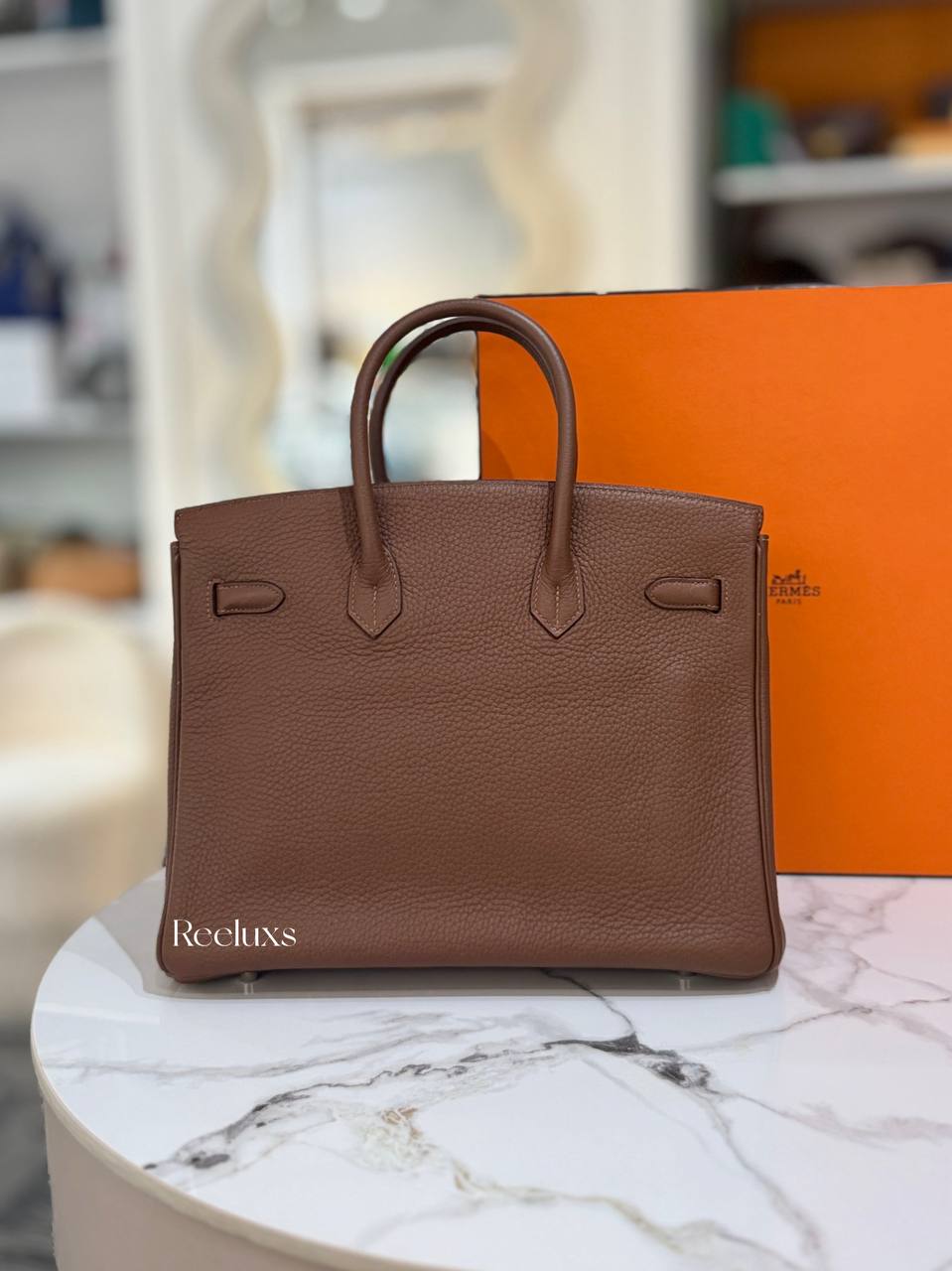 HERMES Birkin 35 Leather Hand Bag ( SHW )