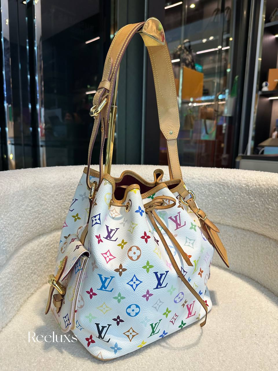 LOUIS VUITTON LV Monogram Multicolor Petit Noe Bucket Bag