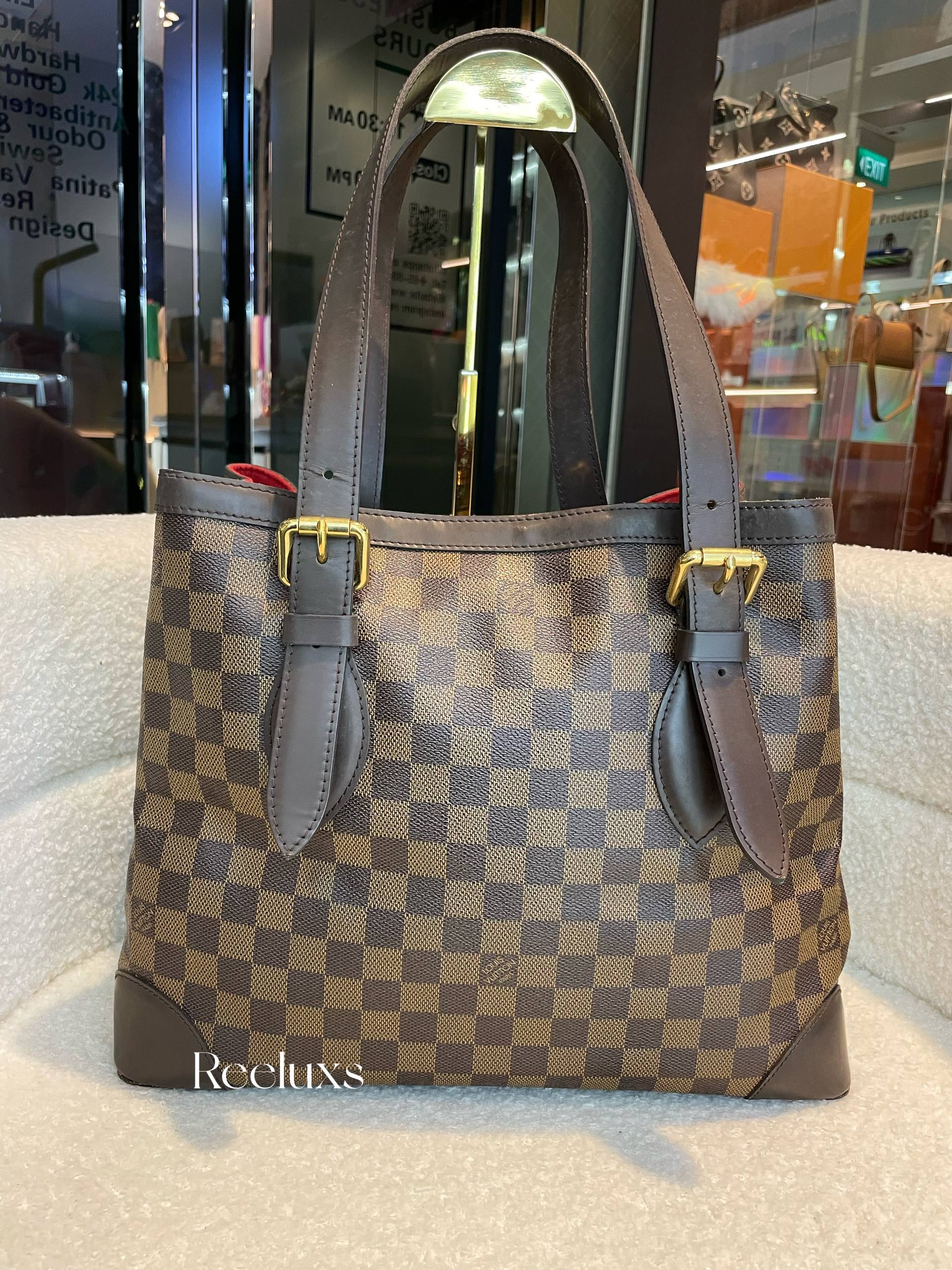 LOUIS VUITTON LV Damier Ebene Hampstead MM Handbag