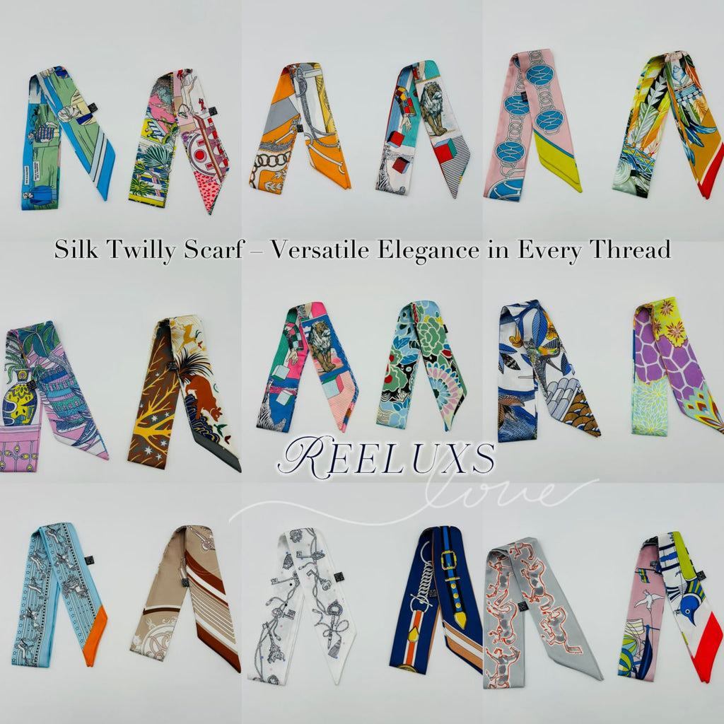 REELUXS Silk Twilly – Versatile Elegance in Every Thread