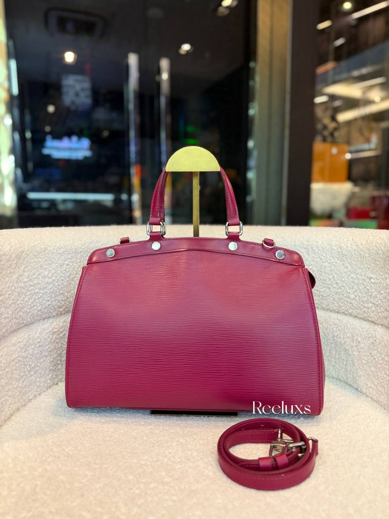 LOUIS VUITTON Fuchsia Epi Leather Brea MM Bag
