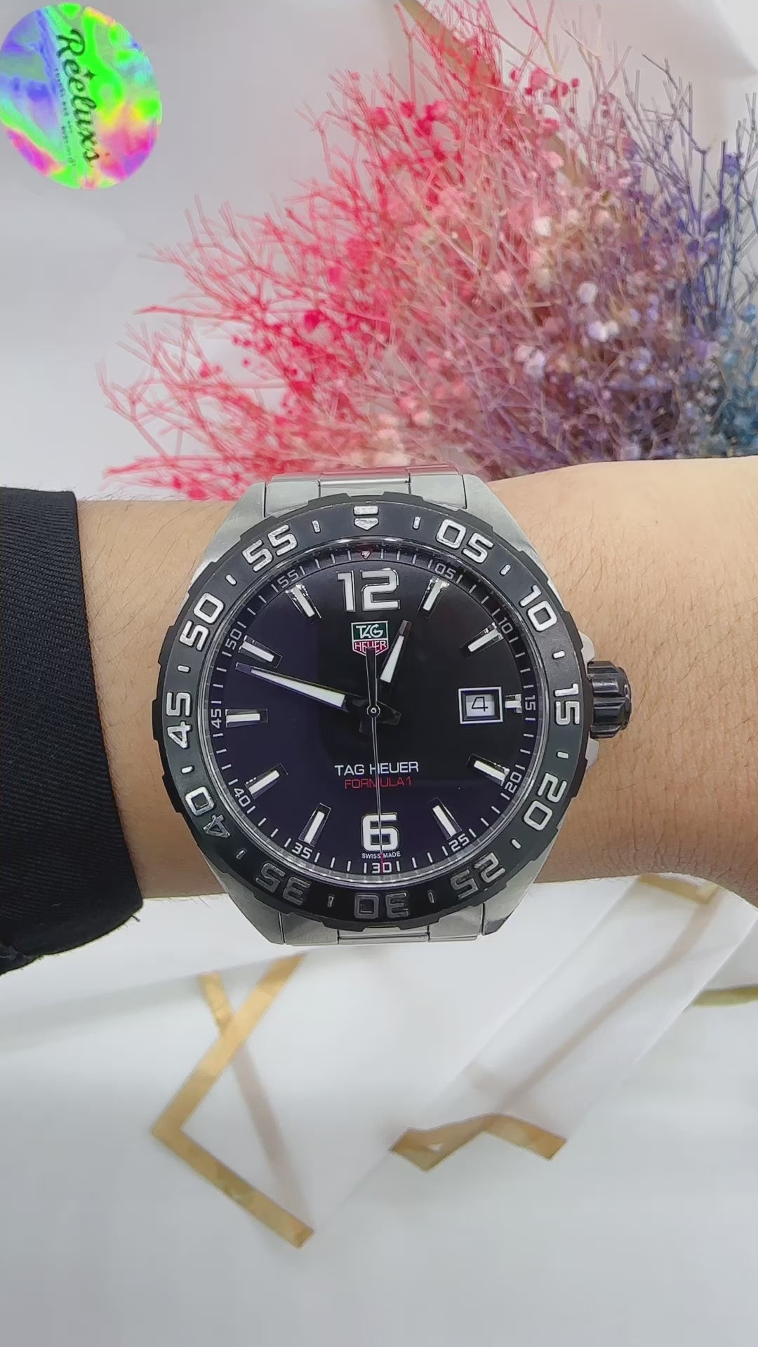 TAG HEUER Formula 41mm Silver With Black Dial Automatic Men’s Watch