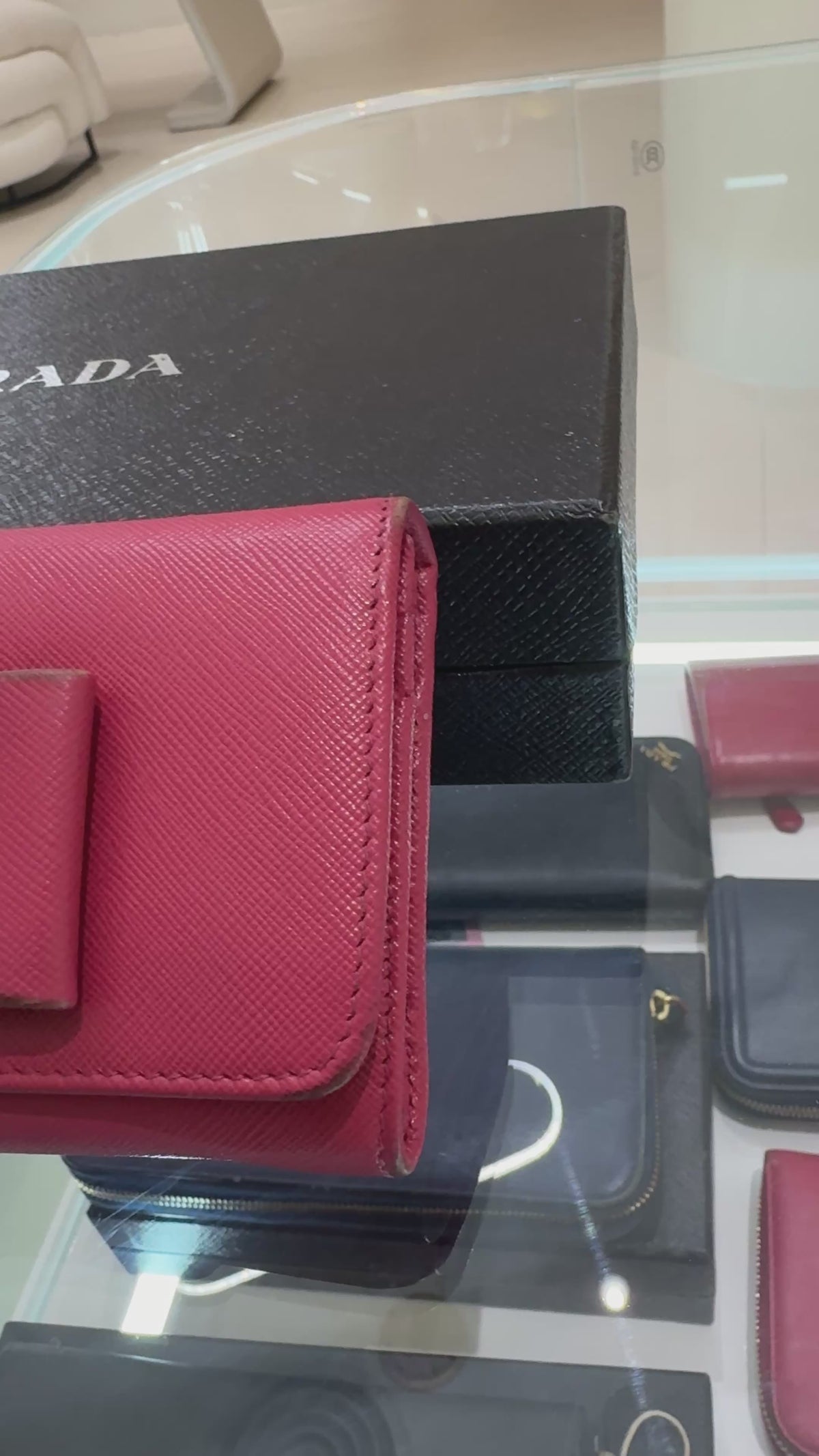PRADA Saffiano Fiocco Flap Continental Wallet