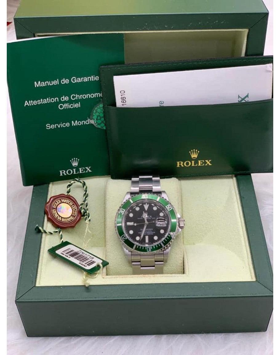 Rolex submariner kermit unisex watch ref16610 40mm automatic full set - Reeluxs 