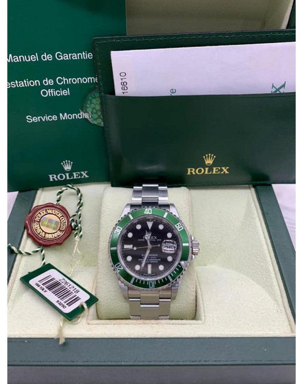 Rolex submariner kermit unisex watch ref16610 40mm automatic full set - Reeluxs 