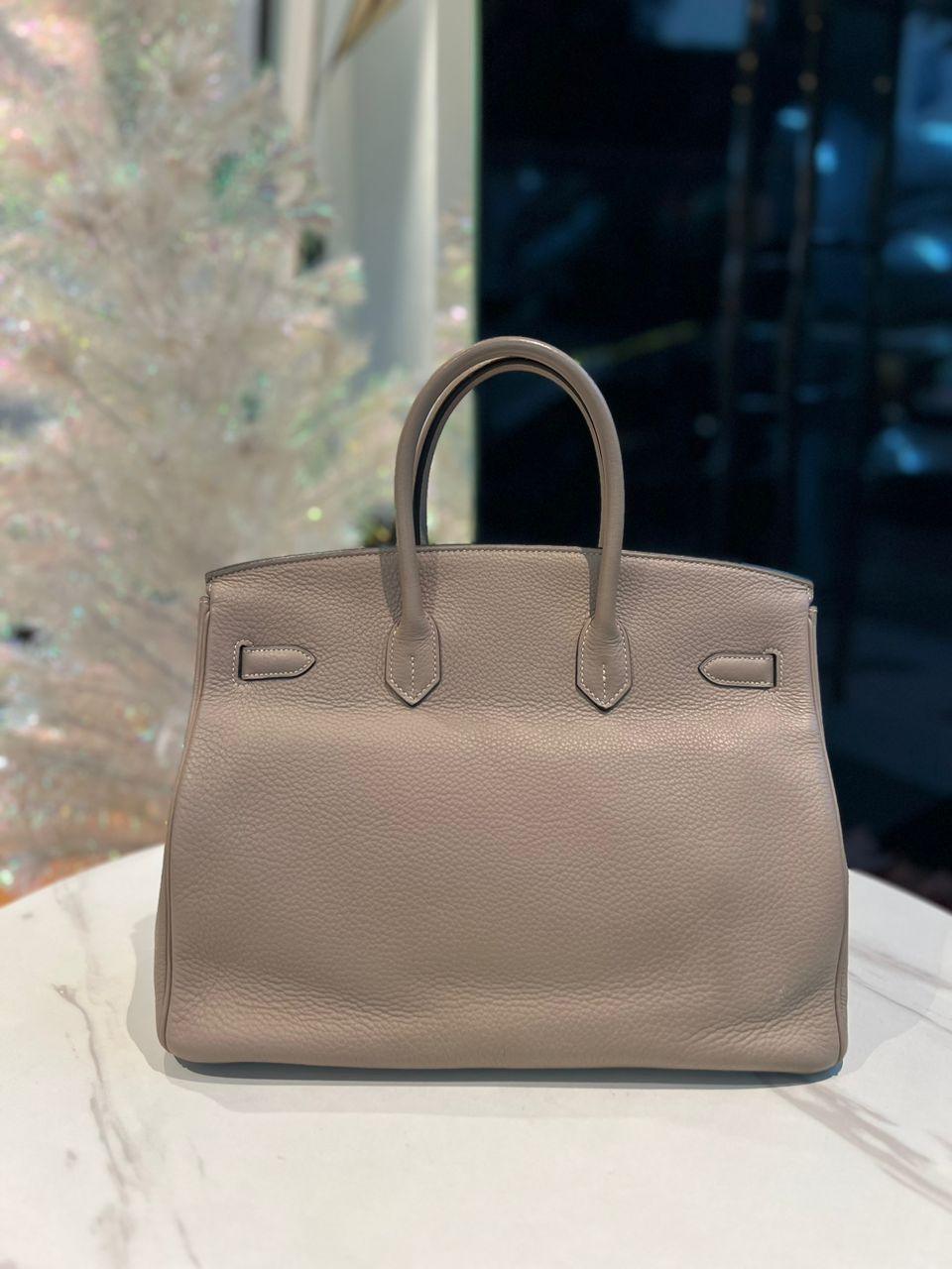 Hermès Birkin 35 Etoupe Taupe Bag PHW - Reeluxs 