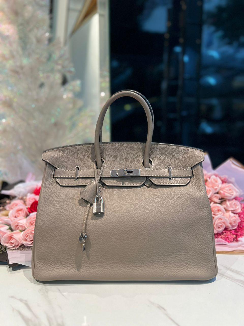 Hermès Birkin 35 Etoupe Taupe Bag PHW - Reeluxs 