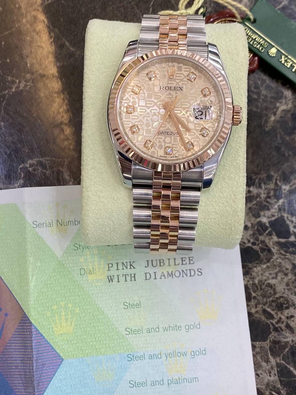 Rolex Datejust Rose Gold Special Edition Watch Ref126231-full Set-  - Reeluxs 